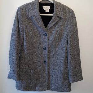 J. Jill Grey Cotton blend Coat fully lined